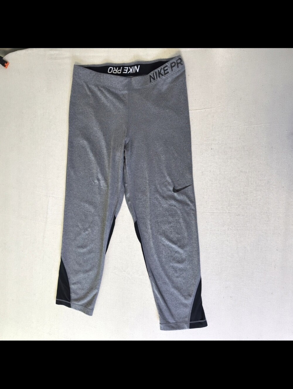 Nike Pro Cool Capri Leggings Heathered Gray Women's Size L